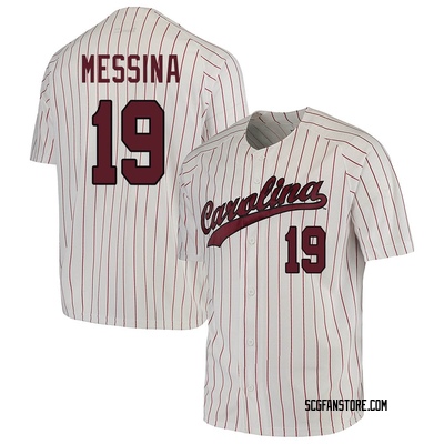 Men's Cole Messina South Carolina Gamecocks Game Replica Performance Baseball Jersey - White