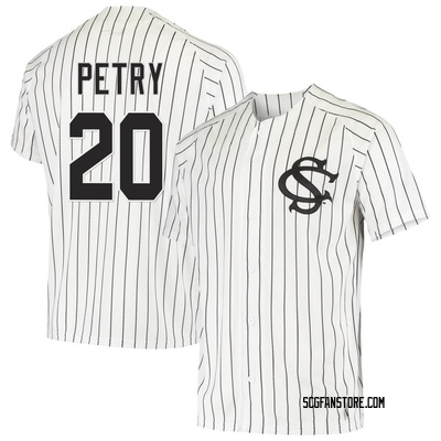 Men's Ethan Petry South Carolina Gamecocks Game Replica Performance Baseball Jersey - White/Black